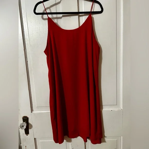 Francesca's Collections | Dresses | Red Chiffon Spaghetti Strap Party Dress  | Poshmark